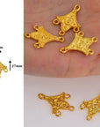 24K Gold Vermeil Chandelier Component for Earring, Pendants, 925 Sterling Silver Chandelier Connectors, Jewelry Findings, S7V
