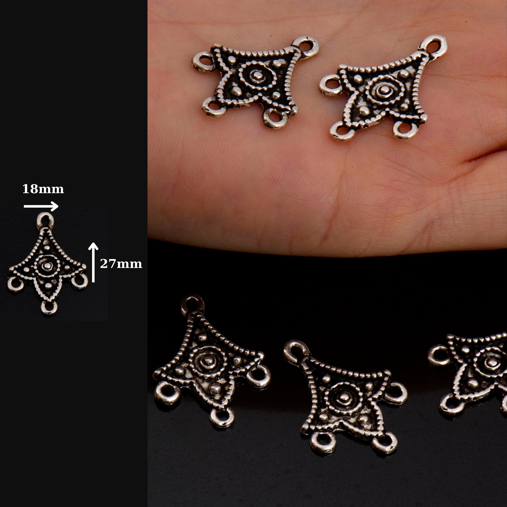 925 Sterling Silver & 24K Gold Vermeil Chandelier Component for Earring, Pendants, Chandelier Connector, Jewelry Findings, SV7/S7