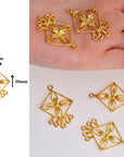 925 Sterling Silver & 24K Gold Vermeil Chandelier Component for Earring, Pendants, Chandelier Connector, Jewelry Findings, SV8/S8