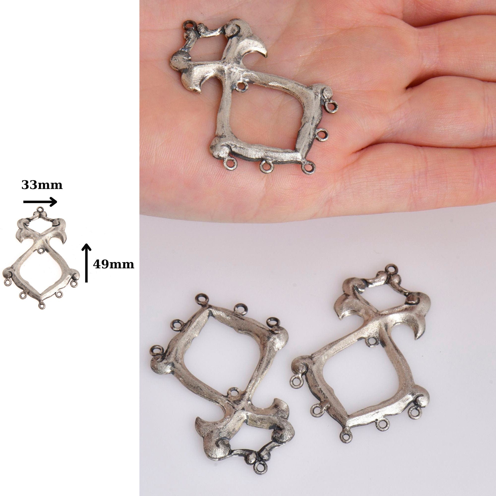 925 Sterling Silver Chandelier Component for Earring, Pendants, Solid Silver Chandelier Connectors, Chandelier Shape Jewelry Findings, S9