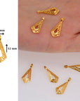 925 Sterling Silver & 24K Gold Vermeil Filigree Dangle Charm, Rhombus Dangle Charm, Necklace Dangle Charm, Earrings Dangle Charm, S13V\S13
