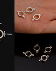 925 Sterling Silver & 24K Gold Vermeil Circle Connector Charms, Bezel Connector Charm, Round Connector Charm, Jewelry Making, S14V\S14