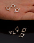 925 Sterling Silver & 24K Gold Vermeil Circle Connector Charms, Bezel Connector Charm, Round Connector Charm, Jewelry Making, S14V\S14
