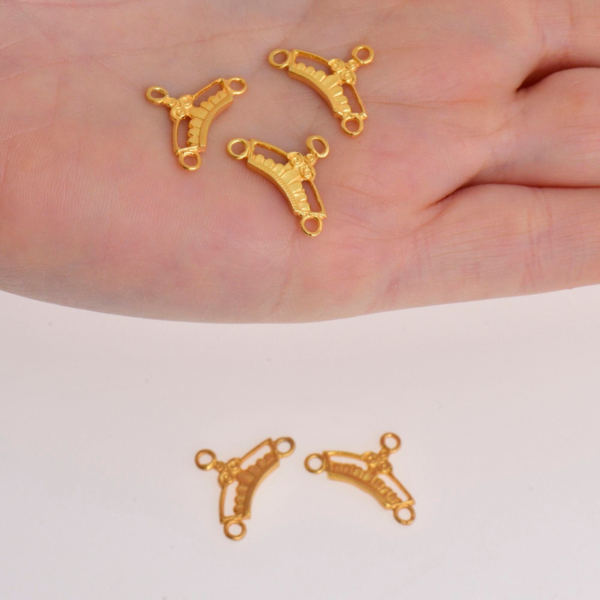 24K Gold Vermeil Chandelier Component for Earring, Pendants, 925 Sterling Silver Chandelier Connectors, Jewelry Findings, S18V