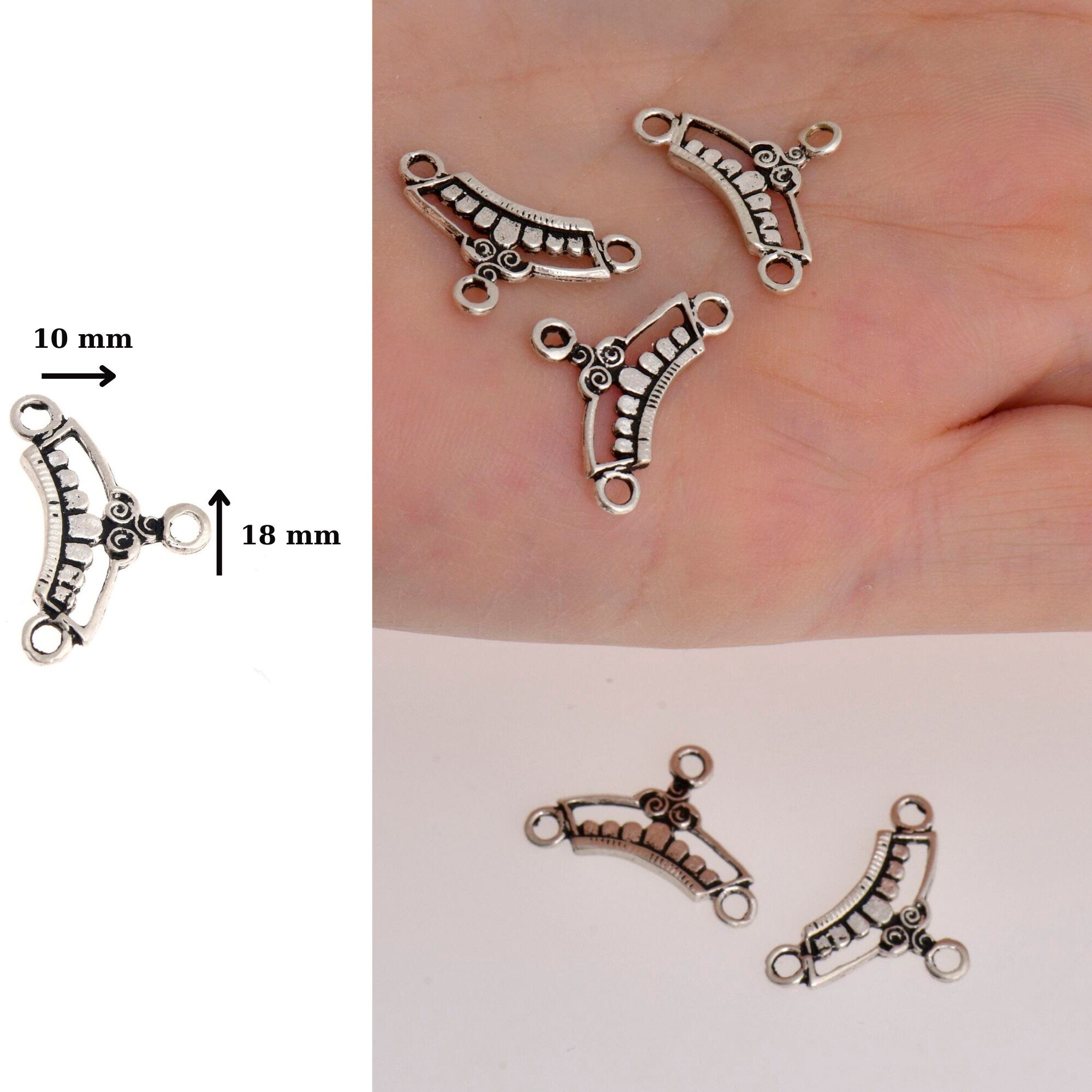 925 Sterling Silver & 24K Chandelier Component for Earring, Pendant, Gold Vermeil Chandelier Connector, Jewelry Finding, SV18/S18