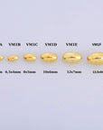24K Gold 4.5 to 13.5mm Plated Rice Shape Beads, 925 Silver Oval Beads in Gold Vermeil, Smooth Seamless Olive Beads, Jewelry Supplies, VM1A-F