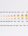 24K Gold Vermeil & 925 Plated Seamless Round Beads, Silver Round Beads in Gold, Round Shape Seperator Beads, Jewelry Supplies, M3/VM3 A-J