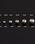 925 Sterling Silver Corrugated Round Beads, Seamless Round Beads, Silver Round Shape Beads, Seperator Beads, Jewelry Supplies, M5 A-F
