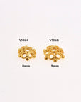 24K Gold Vermeil 8-9mm Flower Bead Caps, Gold Plated Bead Caps, 925 Solid Silver Bead Caps in Gold, Spacer Bead Caps, Jewelry Making, VM6A-B