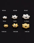 925 Sterling Silver & 24K Gold Vermeil Plain Bead Caps,Shiny Plain Bead Caps, Smooth Bead Caps, Jewelry Spacer Bead Caps, V/M14A-B-C