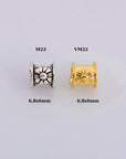 24K Gold Vermeil & 925 Silver Flower Tube Beads, Gold Plated Tube Beads, Spacer Tube Beads, Silver Tube Beads, Jewelry Making, M/VM22