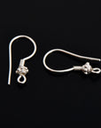925 Sterling Silver Ear Wires, Solid Silver Earring Hooks, Silver Ball Ear Wires, Earrings Making Supply, Jewelry Making Findings, S21