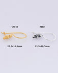 24K Gold Vermeil & 925 Sterling Silver Ear Wires, Earring Hooks, Flower Ear Wires, Earrings Making Supply, Jewelry Findings, M40/VM40