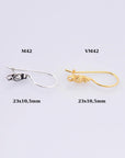 24K Gold Vermeil & 925 Sterling Silver Ear Wires, Earring Hooks, Flower Ear Wires, Earrings Making Supply, Jewelry Findings, M42/VM42