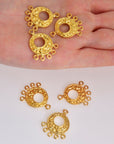 24K Gold Vermeil Chandelier Earring Component, Pendants, Gold Plated 925 Sterling Silver Chandelier Connectors, Jewelry Findings, S45V