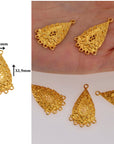 24K Gold Vermeil Chandelier Earring Component, Pendants, Gold Plated 925 Sterling Silver Chandelier Connectors, Jewelry Findings, S48V