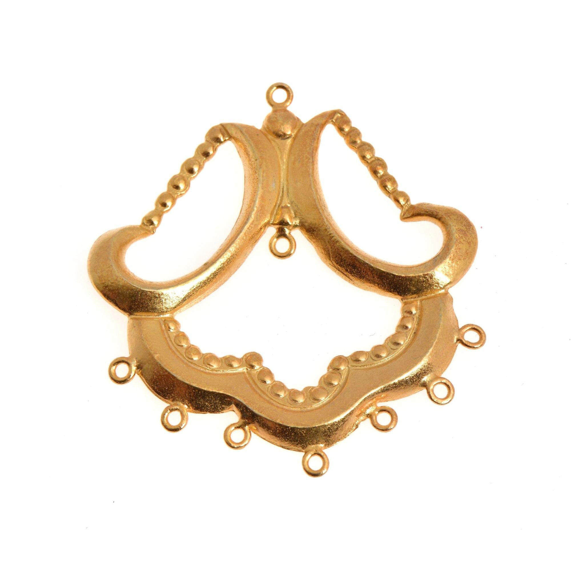 24K Gold Vermeil Chandelier Earring Component, Pendants, Gold Plated 925 Sterling Silver Chandelier Connectors, Jewelry Findings, S50V