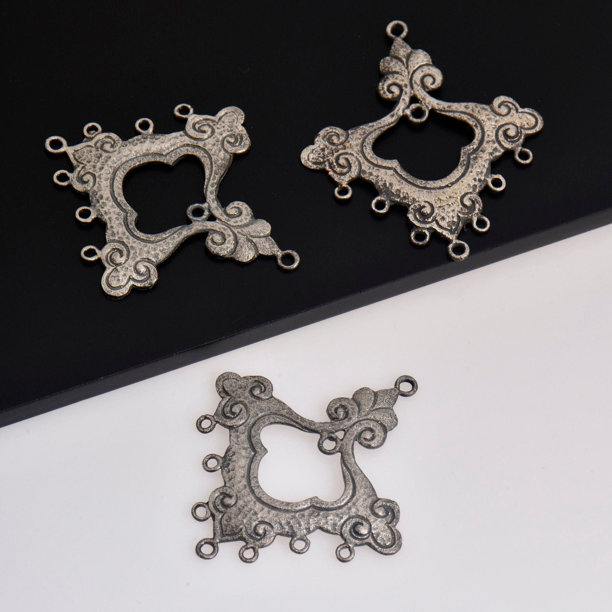 925 Sterling Silver & 24K Gold Vermeil Chandelier Component for Earring, Pendant, Chandelier Connector, Jewelry Finding, SV54/S54