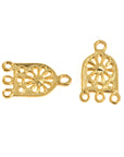 24K Gold Vermeil Chandelier Earring Component, Pendants, Gold Plated 925 Sterling Silver Chandelier Connectors, Jewelry Findings, S56V