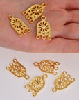 24K Gold Vermeil Chandelier Earring Component, Pendants, Gold Plated 925 Sterling Silver Chandelier Connectors, Jewelry Findings, S56V