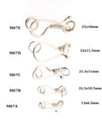 925 Sterling Silver S Hook Clasps with Ring, Silver Hook Clasps, Silver S Connectors, Jewelry Making Supplies, Jewelry Findings, M67A-E