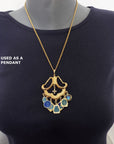 24K Gold Vermeil Chandelier Earring Component, Pendants, Gold Plated 925 Sterling Silver Chandelier Connectors, Jewelry Findings, S50V