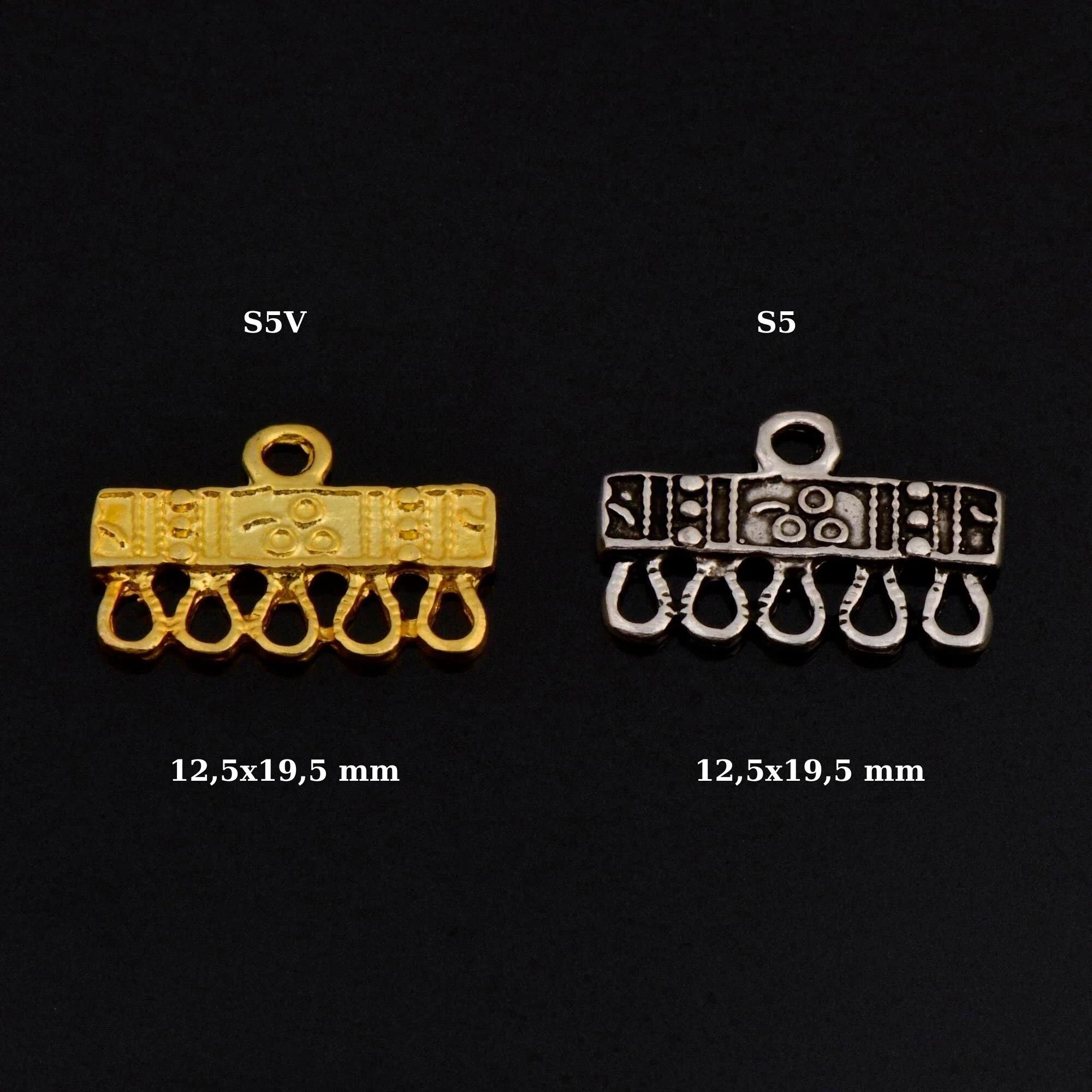 925 Sterling Silver & 24K Gold Vermeil Chandelier Component for Earring, Pendants, Chandelier Connector, Jewelry Findings, SV5/S5