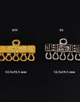 925 Sterling Silver & 24K Gold Vermeil Chandelier Component for Earring, Pendants, Chandelier Connector, Jewelry Findings, SV5/S5