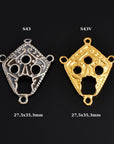 925 Sterling Silver & 24K Gold Vermeil Chandelier Component for Earring, Pendant, Chandelier Connector, Jewelry Finding, SV43/S43