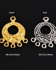 925 Sterling Silver & 24K Gold Vermeil Chandelier Component for Earring, Pendant, Chandelier Connector, Jewelry Finding, SV45/S45