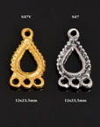 925 Sterling Silver & 24K Gold Vermeil Chandelier Component for Earring, Pendant, Chandelier Connector, Jewelry Finding, SV47/S47