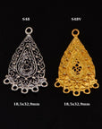 925 Sterling Silver & 24K Gold Vermeil Chandelier Component for Earring, Pendant, Chandelier Connector, Jewelry Finding, SV48/S48