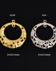 925 Sterling Silver & 24K Gold Vermeil Chandelier Component for Earring, Pendant, Chandelier Connector, Jewelry Finding, SV53/S53