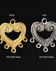 925 Sterling Silver & 24K Gold Vermeil Chandelier Component for Earring, Pendant, Chandelier Connector, Jewelry Finding, SV55/S55