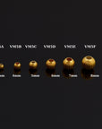 24K Gold Plated Seamless Round Beads, 925 Silver Corrugated Round Beads in Gold Vermeil, Round Seperator Beads, Jewelry Supplies, VM5 A-F