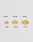 24K Gold Vermeil Plain Round Bead Caps, Gold Plated Shiny Round Bead Caps, 925 Silver Spacer Bead in Gold, Jewelry Making Supply, VM15ABC