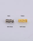 24K Gold Vermeil & 925 Silver Tube Beads, Gold Plated Flower Tube Beads, Spacer Tube Beads, Silver Tube Beads For Jewelry Making, M/VM21