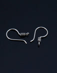 925 Sterling Silver Earring Hooks, Silver Ear Wires, Silver Coiled Ear Wires, Earring Making Supply, Jewelry Making Findings, M45