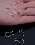 925 Sterling Silver Earring Hooks, Silver Ear Wires, Silver Coiled Ear Wires, Earring Making Supply, Jewelry Making Findings, M45