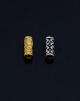 24K Gold Vermeil & 925 Silver Tube Beads, Gold Plated Tribal Tube Beads, Silver Spiral Tube Beads, Tube Beads For Jewelry Making, VM/M18