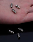 24K Gold Vermeil & 925 Silver Tube Beads, Gold Plated Tribal Tube Beads, Silver Spiral Tube Beads, Tube Beads For Jewelry Making, VM/M18