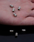 24K Gold Vermeil & 925 Silver Tube Beads, Gold Plated Tube Beads, Silver Spacer Tube Beads, Silver Tube Beads, Jewelry Making Supply, VM/M20