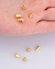 24K Gold Vermeil and 925 Silver Cone Shape Beads, Plated Cone Bead Caps, Plain Cone End Beads, Jewelry Making Supplies, VM/M28A-C