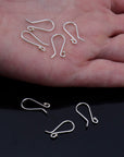 24K Gold Vermeil and 925 Silver Ear Wires, Plated Earring Hooks, Ball Ear Wires, Earrings Making Supply, Jewelry Making Findings, M38/VM38