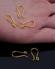 24K Gold Vermeil and 925 Silver Ear Wires, Plated Earring Hooks, Ball Ear Wires, Earrings Making Supply, Jewelry Making Findings, M38/VM38