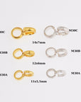 24K Gold Vermeil & 925 Silver Bails with Open Loop, Silver Open Loop Bails in Gold, Silver Connector Bails, Jewelry Findings, M/VM30 A-C