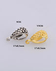 24K Gold Vermeil and 925 Silver Filigree Bails with Open Loop, Antique Silver Open Loop Bails, Connector Bails, Silver Findings, M/VM36