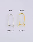 24K Gold Vermeil and 925 Silver Kidney Ear Wires, Kidney Earring Hooks, Earring Making Supply, Jewelry Making Findings, M47/VM47
