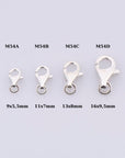 925 Sterling Silver Lobster Clasp, Solid Silver Trigger Clasp, Spring Clasp, Jewelry Crafting Supplies, Jewelry Making Findings, M54A-D