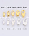 24K Gold Vermeil & 925 Silver Lobster Clasp, Solid Silver Trigger Clasp, Gold Plated Spring Clasp, Jewelry Making Findings, M/VM55